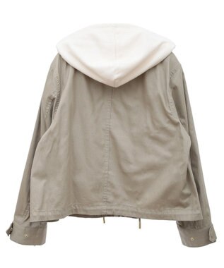 earth music&ecology パーカー付きミリタリーブルゾン Beige