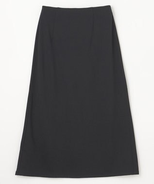 ANY 【洗濯機可/ウエストゴム】Ａラインジャージースカート ブラック