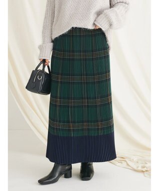 CRAFT STANDARD BOUTIQUE 配色チェックプリーツスカート