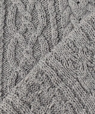 Feroux 【洗える】デザインリボンニット ライトグレー系