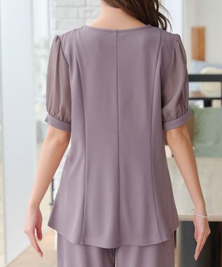 Tiaclasse 【洗える・接触冷感・紫外線ケア・サラごこち】ソフトペプラムカットソー ピンクモカ