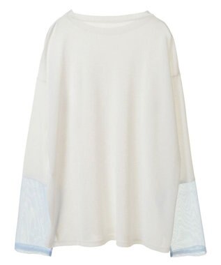 Green Parks Ｍｉｆｆｙ／袖配色シアーープルオーバー White