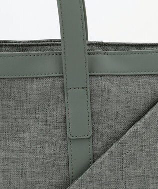 Y'SACCS リネンライク　イニシャルトート　Mサイズ アッシュグリーン【web限定カラー】