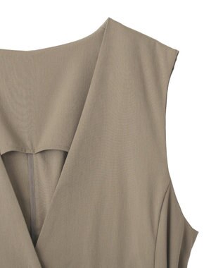 YECCA VECCA ドライタッチウエストベルトジレ Dark Beige