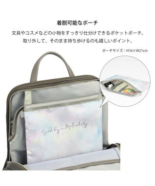 ACE BAGS & LUGGAGE W&.Day/Night リッカノーツ スクエアリュック A4サイズ 14.0インチPC収納 19162 ダブルアンド ダークグレー