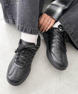 WEGO 2ラインローカットスニーカー ブラック