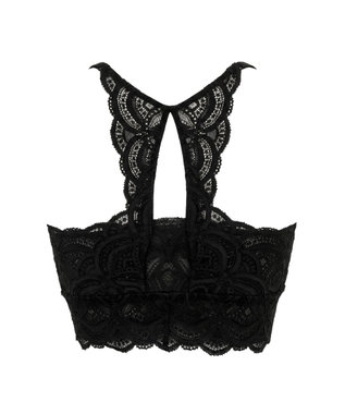 BRADELIS New York 【BRADELIS Me / ノンワイヤー】Lovely Back Bra26S1 補正下着 補整 ブラジャー 華やかなレースの見せインナー ブラック