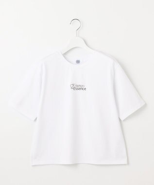 J.PRESS LADIES 【洗える】ロゴ Tシャツ ホワイト系