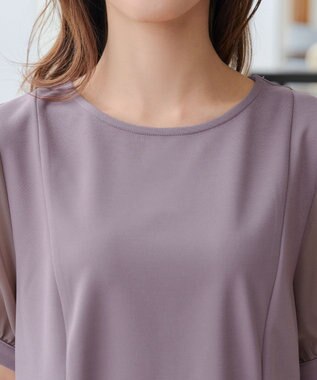 Tiaclasse 【洗える・接触冷感・紫外線ケア・サラごこち】ソフトペプラムカットソー ピンクモカ