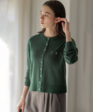 組曲 S 【ご好評につき追加販売 / 新色追加】ラメアンサンブル ニット ダークグリーン系