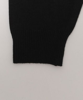 WEGO 【ユニセックス着用ITEM/SMLサイズ展開】アクセ付きワンポイントニットプルオーバー ブラック