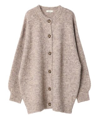 earth music&ecology ファンシーヤーンメランジカーディガン Mocha