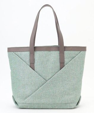 Y'SACCS リネンライク　イニシャルトート　Mサイズ ライトグリーン