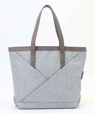 Y'SACCS リネンライク　イニシャルトート　Mサイズ ライトグレー