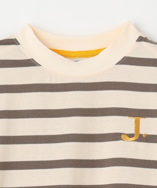 J.PRESS KIDS 【110-130cm】J.半袖ボーダーＴシャツ カーキ系1