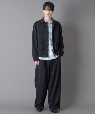 WEGO 【ユニセックス着用ITEM】ダブルポケットショートジャケット ブラック