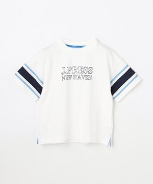 J.PRESS KIDS 【100-130cm】ビックシルエット ロゴＴシャツ アイボリー系