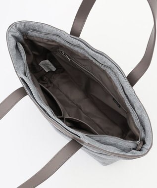 Y'SACCS リネンライク　イニシャルトート　Mサイズ ライトグレー