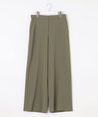 自由区 L 【洗える】ライト2WAYストレッチワイド パンツ カーキ系