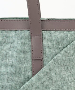 Y'SACCS リネンライク　イニシャルトート　Mサイズ ライトグリーン