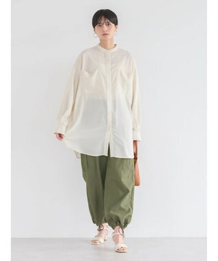 AMERICAN HOLIC イージーケア＋接触冷感　Ｗポケットシャツチュニック Ivory