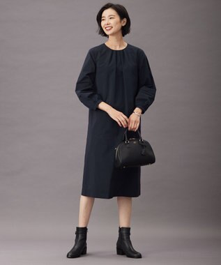 J.PRESS LADIES L 【WEB限定・洗える】グレイス メモリータフタ ワンピース ネイビー系