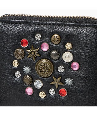 UNBILLION ペルケ perche / マルチスタッズ・ジャバラカードウォレット ブラック