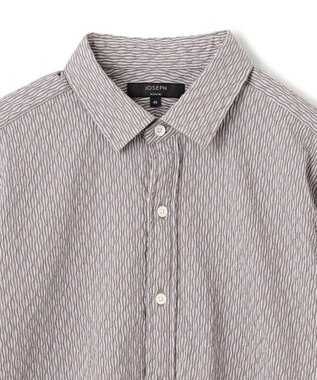 JOSEPH HOMME トライジャガード ストライプ ストレッチ    レギュラーカラーシャツ ベージュ系1