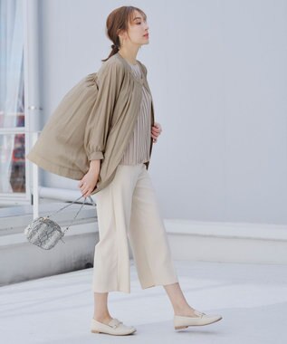 Tiaclasse 【洗える】シアーロングブルゾン ベージュ