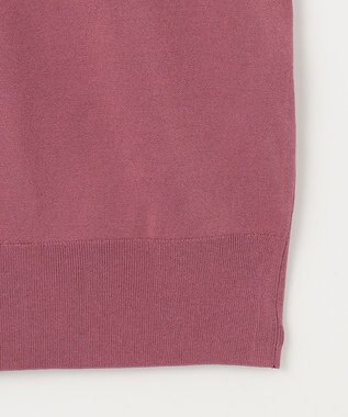 J.PRESS LADIES L 【洗える】レーヨンエリートストレッチ クルーネック カーディガン ローズピンク系