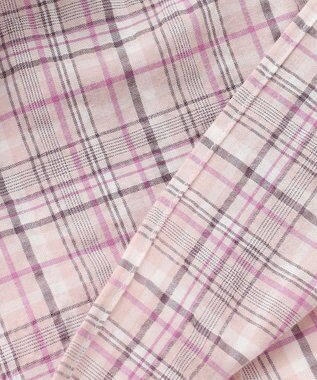 ANY KIDS オフショルダー フリル ブラウス ブラウン系チェック