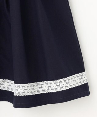 ANY KIDS 襟付き 半袖 ワンピース ネイビー