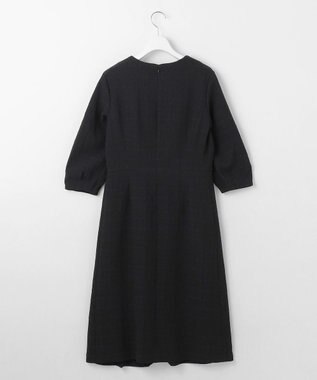 J.PRESS LADIES S SIMMOD ジャカード ワンピース ダークネイビー(チェック柄)系5