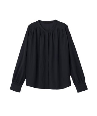 YECCA VECCA ギャザーブラウス Navy