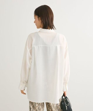 Green Parks ””とろっ””とシルキーシャツ Off White