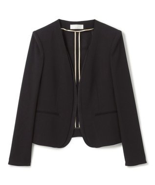 BEIGE, 【洗える・VERY NaVY 11月号掲載】CINDY / ダブルカラージャケット Black x Black