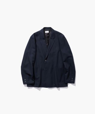 ATON TWIST WOOL LINEN | セミダブルジャケット - UNISEX NAVY