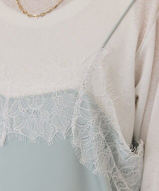 AMERICAN HOLIC レースサテンキャミワンピース Mint