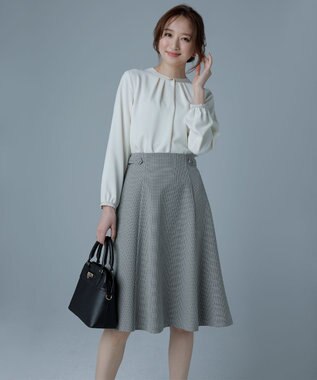 ANY SIS 【AIコラボ】フロントボタンタック ブラウス オフホワイト