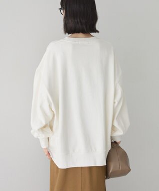 AMERICAN HOLIC カレッジロゴクラックプリント裏毛プルオーバー Off White