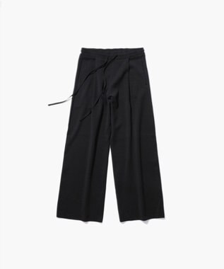 ATON 50/2 NATURAL DYE ORGANIC COTTON | イージーストレートパンツ BLACK