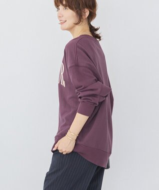 AMERICAN HOLIC カレッジロゴクラックプリント裏毛プルオーバー Brown