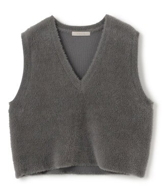 UNFILO L ナイロンシャギー ベスト チャコール