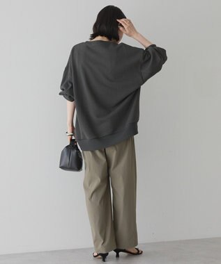 AMERICAN HOLIC カレッジロゴクラックプリント裏毛プルオーバー Charcoal Gray