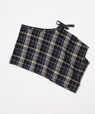 WEGO チェックラップスカート ブラック