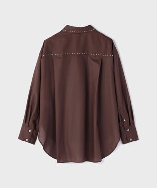 GRACE CONTINENTAL メタルホットフィットシャツ ブラウン