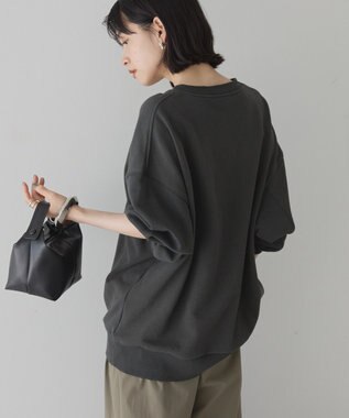 AMERICAN HOLIC カレッジロゴクラックプリント裏毛プルオーバー Charcoal Gray