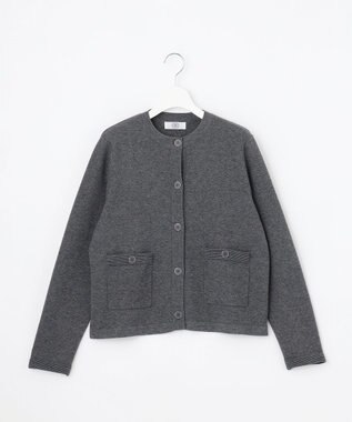J.PRESS LADIES S 【季節の変わり目に】WORSTED WOOL BLEND カーディガン グレー系