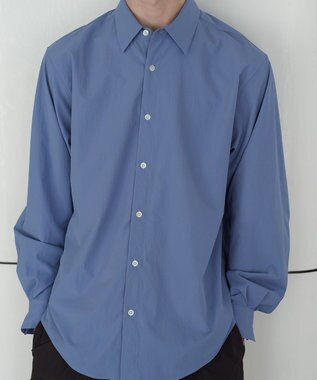 UNFILO MENS 【男女兼用】コンフォート レギュラーカラーシャツ [24年秋冬商品] スモーキー ブルー