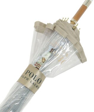 MOONBAT POLO RALPH LAUREN（ポロ ラルフローレン) ビニール傘 TPU×SEASONAL BEAR 雨傘 長傘 ベージュ